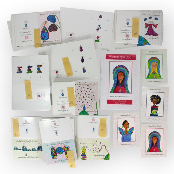 WonderfulYou Book + LUPITA 145 NOTECARDS assorted StrongPlumStudio - Picture 3 of 16